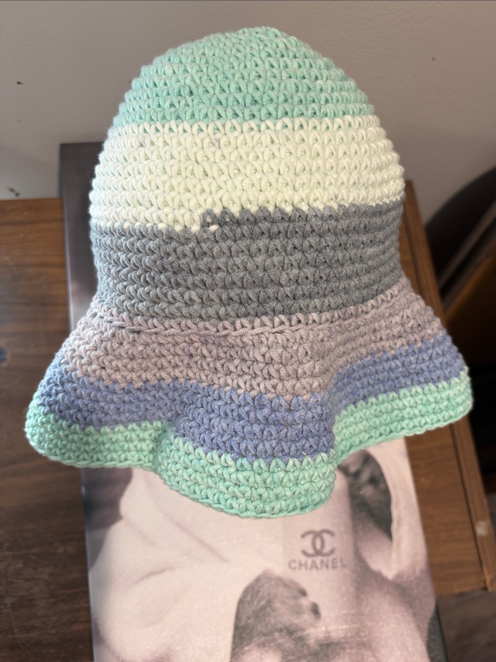 Crocheted Wide-Brim Sun Hat - Picture 4 of 5